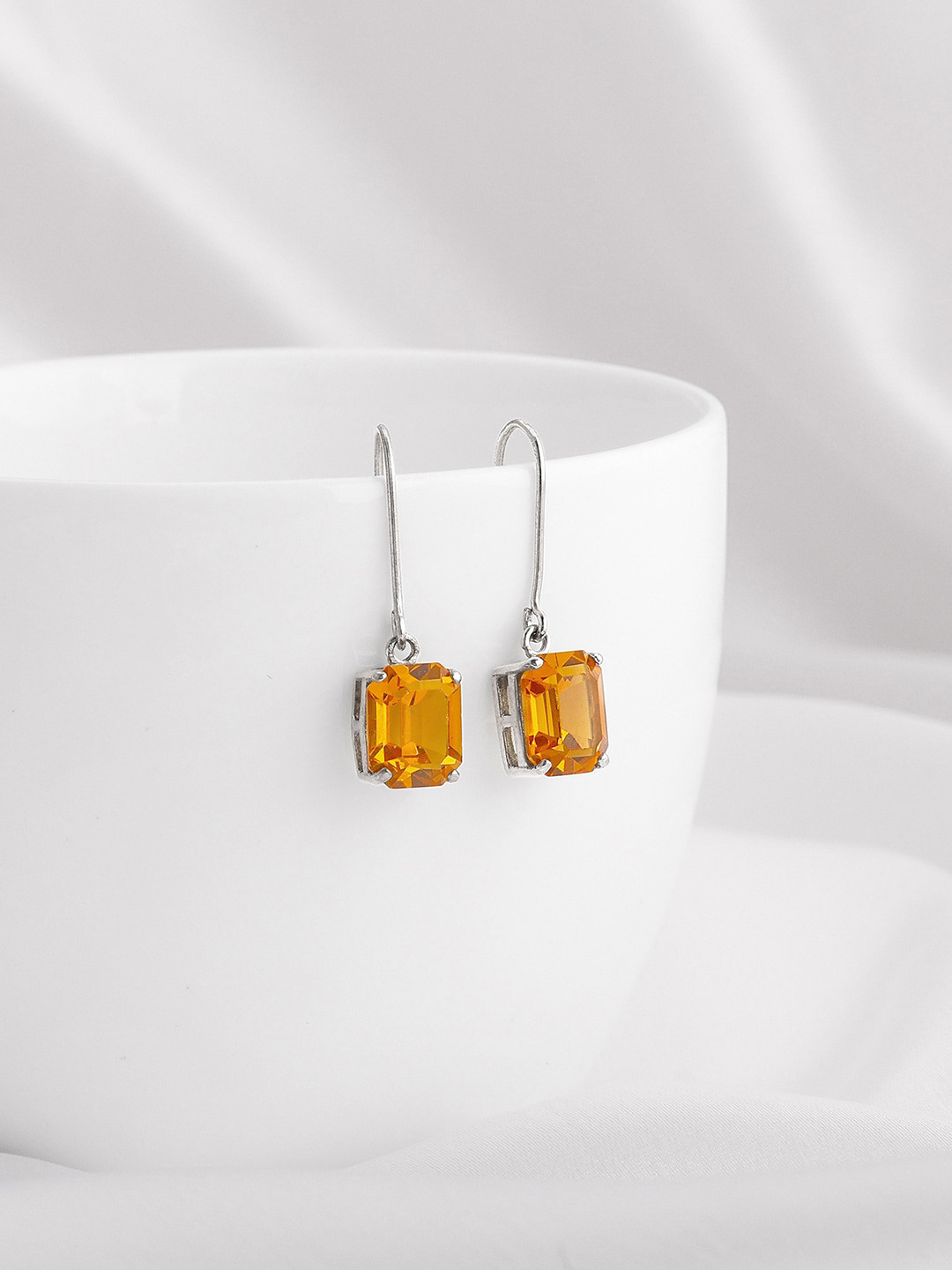 

GIVA Rhodium Plated 925 Silver Frop Earrings