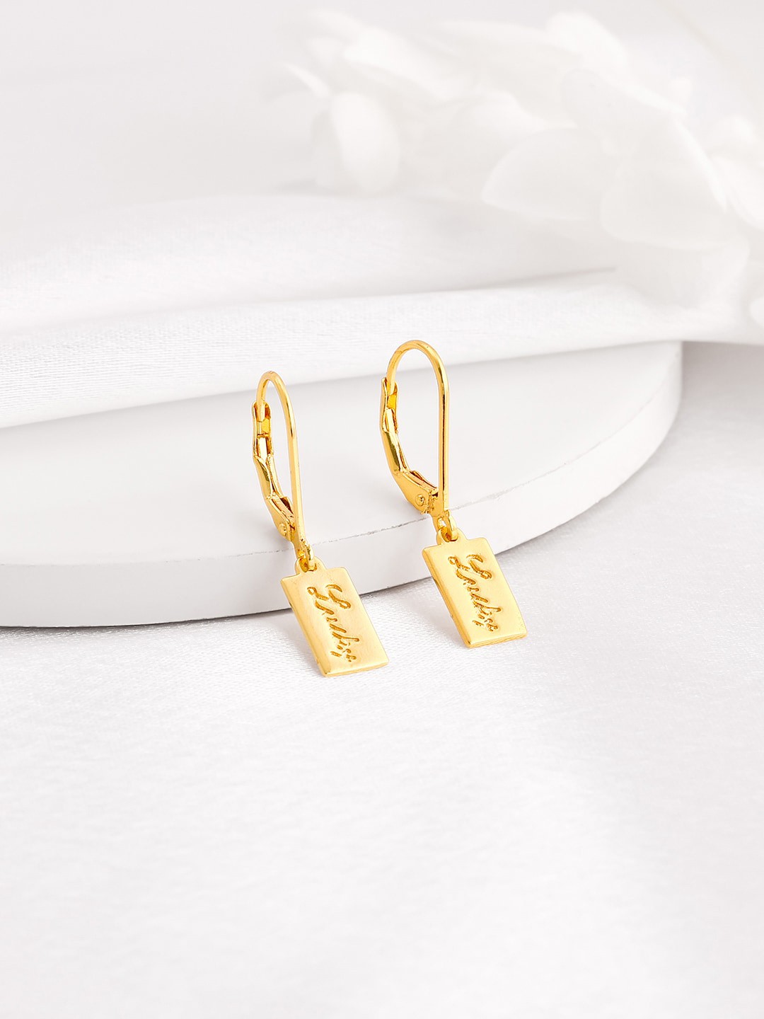 

GIVA Gold Plated 925 Silver Hoop Earrings