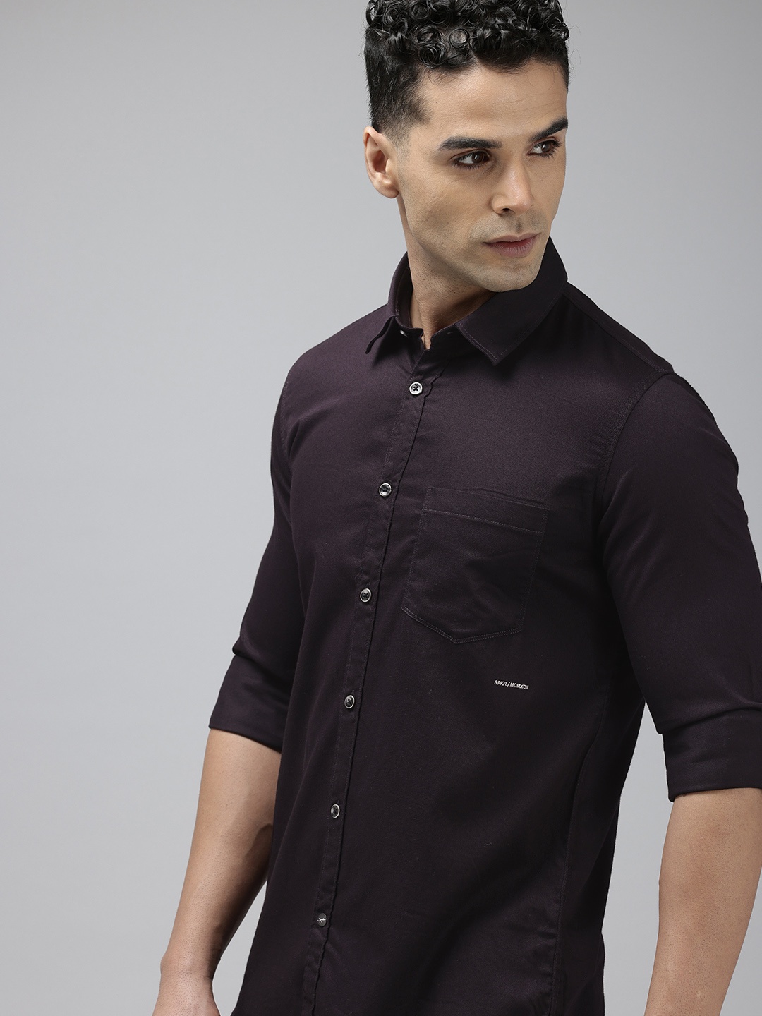 

SPYKAR Opaque Casual Shirt, Purple