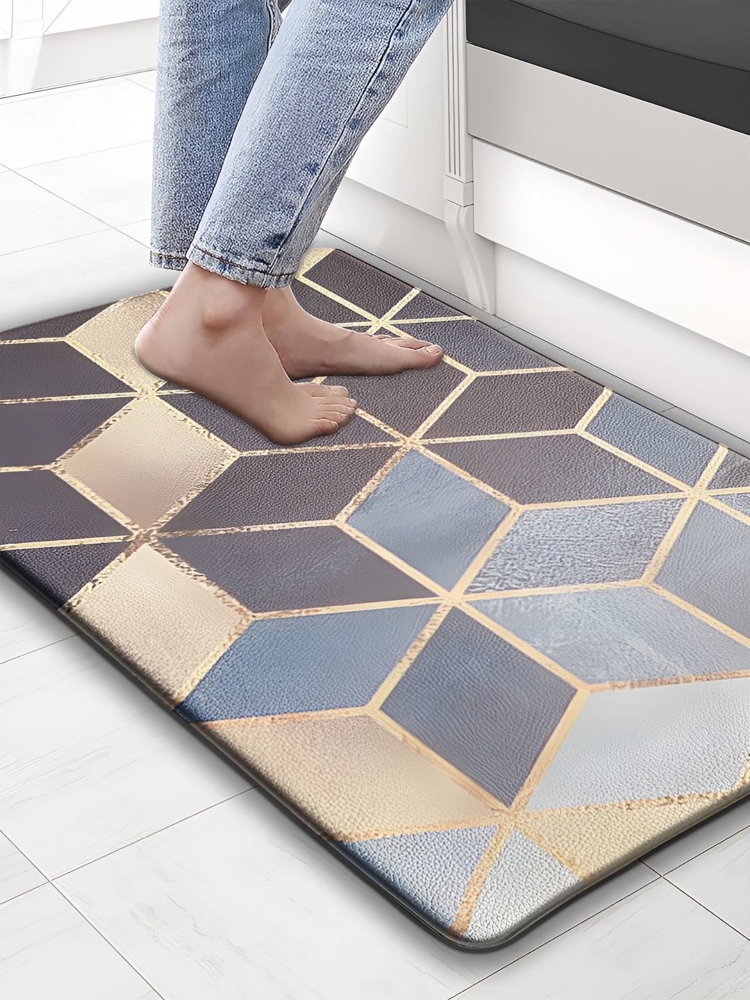 

LUXEHOME INTERNATIONAL Grey Waterproof Anti-Skid Doormats