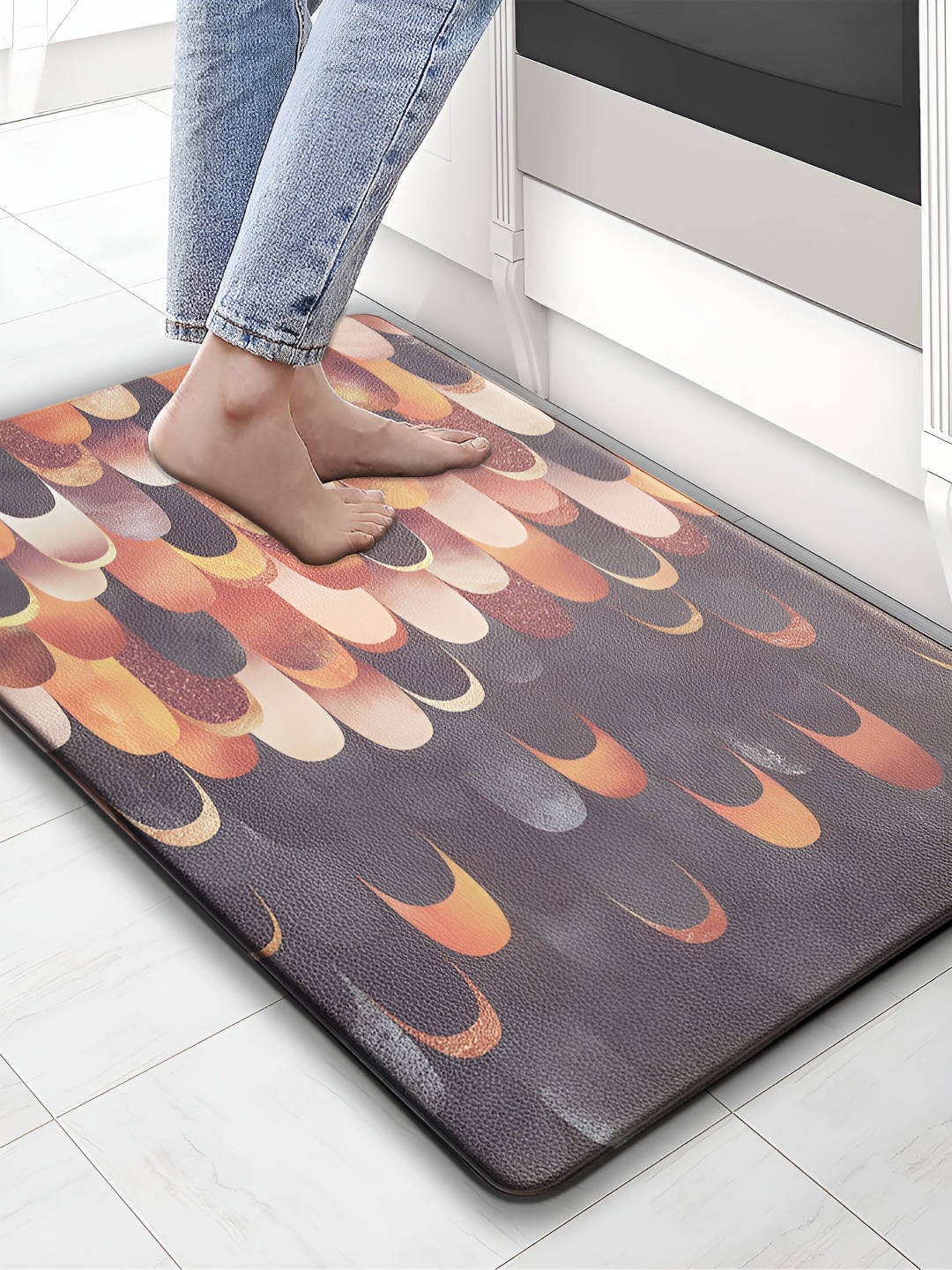 LUXEHOME INTERNATIONAL Coffee Brown Waterproof Anti-Skid Doormats