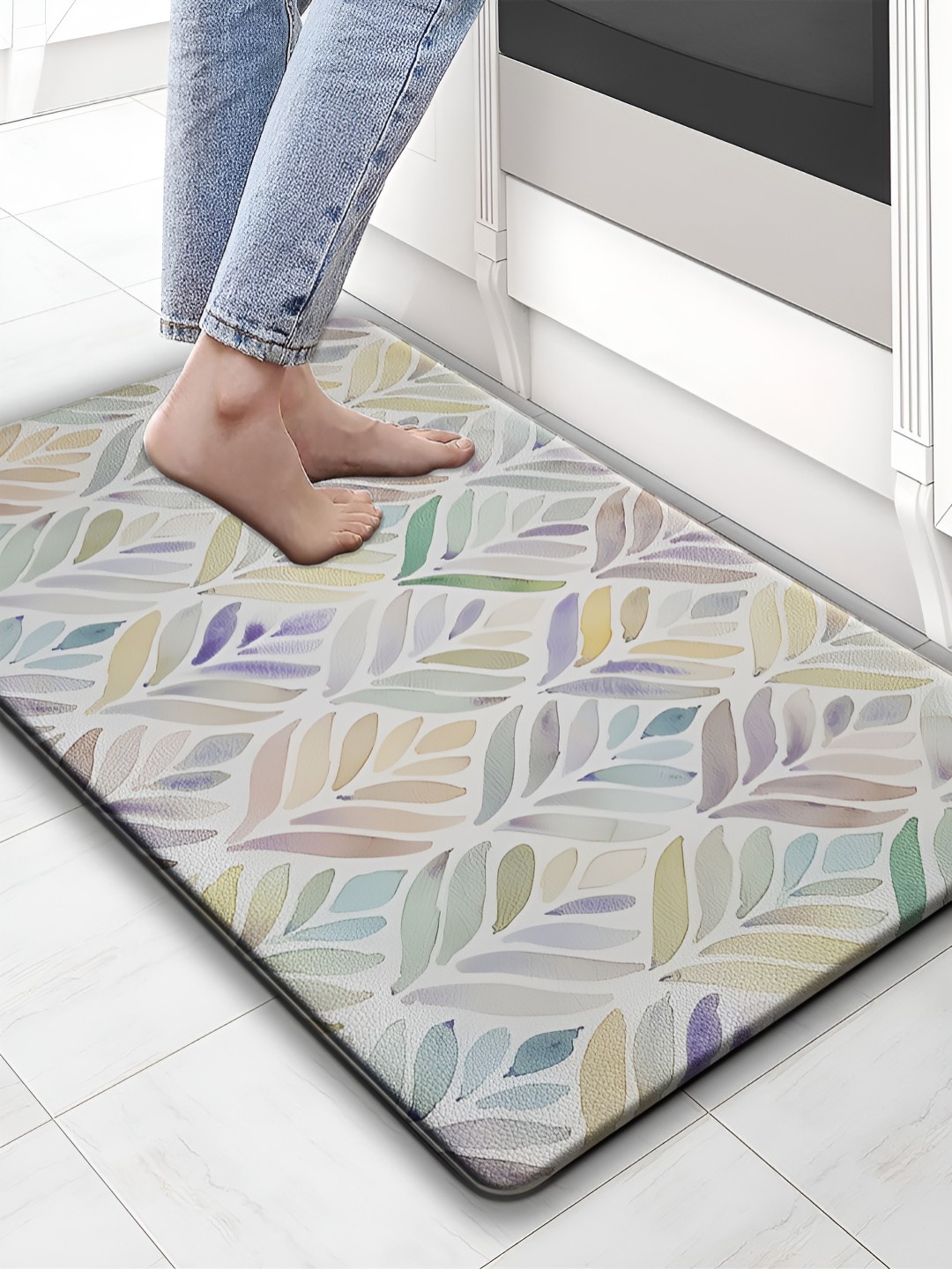 

LUXEHOME INTERNATIONAL Off White Waterproof Anti-Skid Doormats