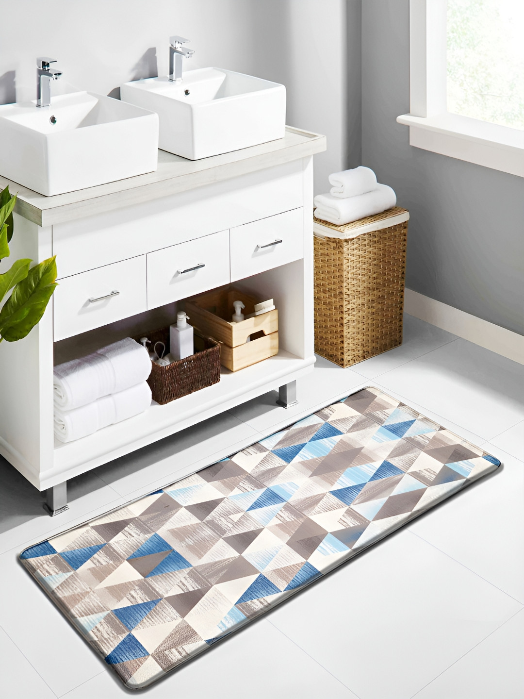 

LUXEHOME INTERNATIONAL Blue Waterproof Floor Runner