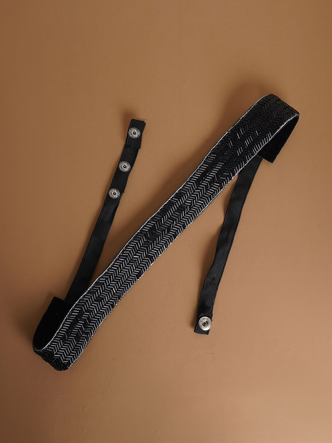 

TEEJH Women Embellished Belt, Black