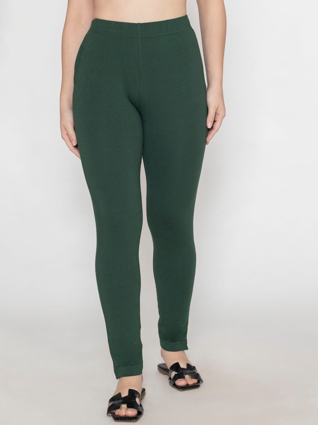 

Bonjour Ankle Length Leggings, Green