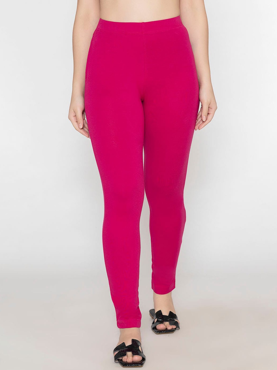 

Bonjour Ankle Length Leggings, Fuchsia