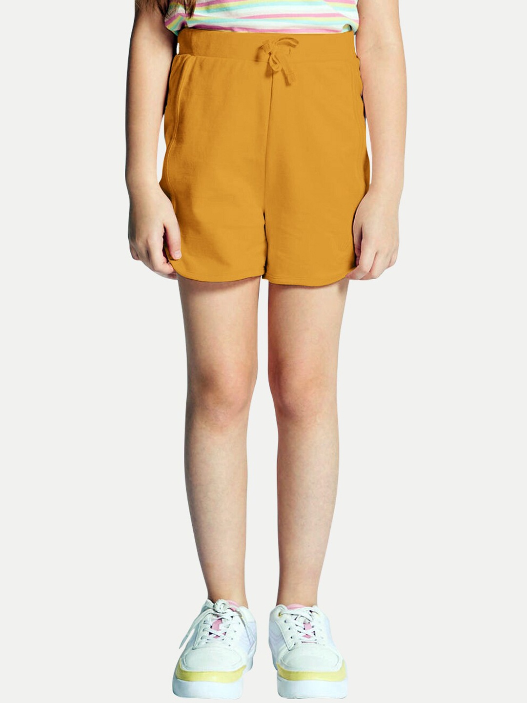 

BAESD Girls Mid-Rise Regular Shorts, Yellow