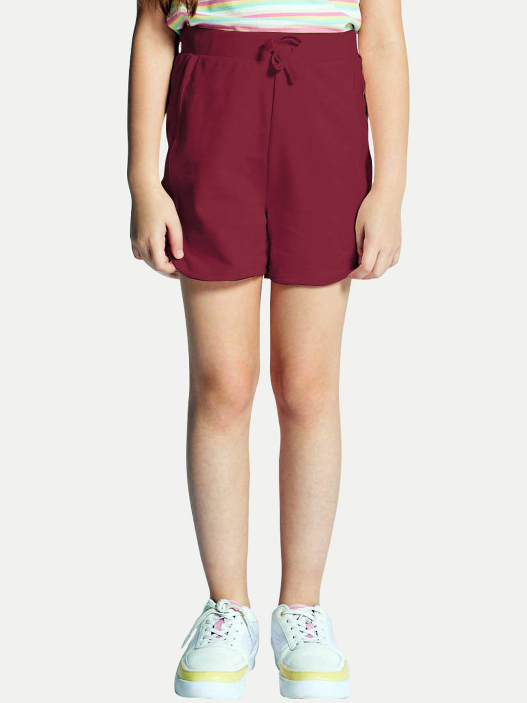 

BAESD Girls Mid-Rise Shorts, Maroon