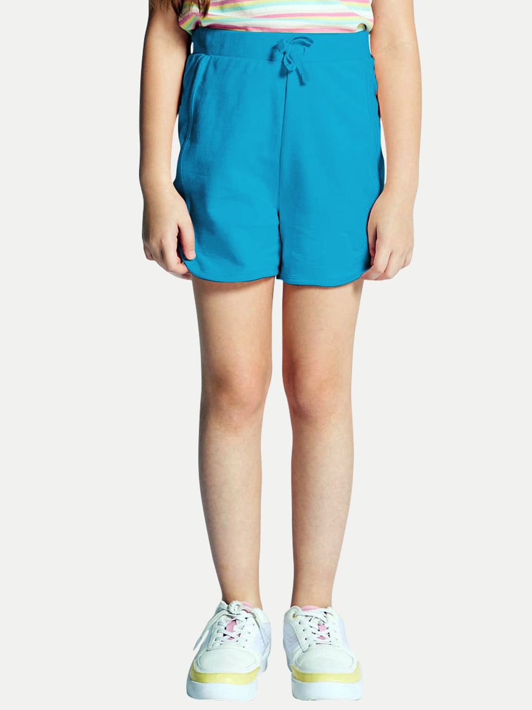 

BAESD Girls Mid-Rise Regular Shorts, Blue