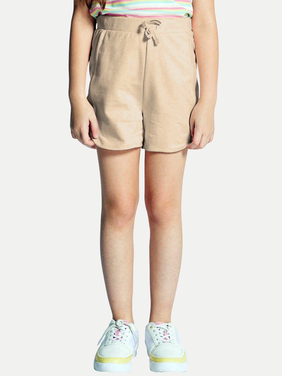

BAESD Girls Mid-Rise Shorts, Beige