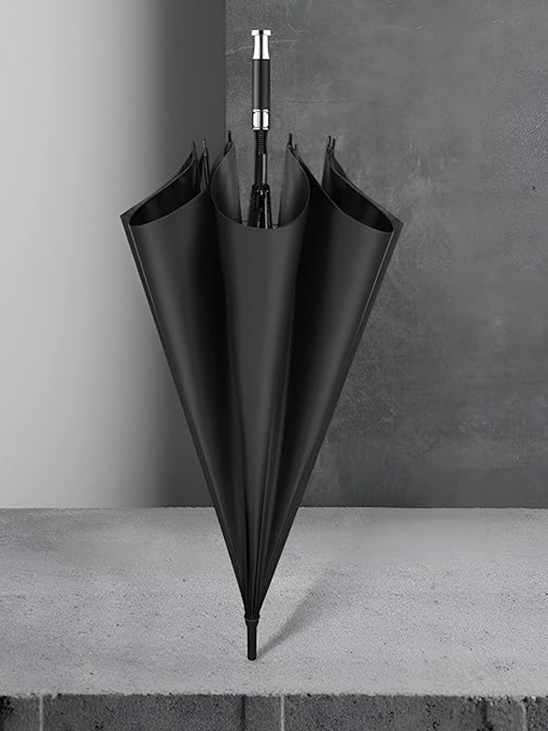 

Sasimo Unisex Semi-Automatic 2 Fold Umbrellas, Black
