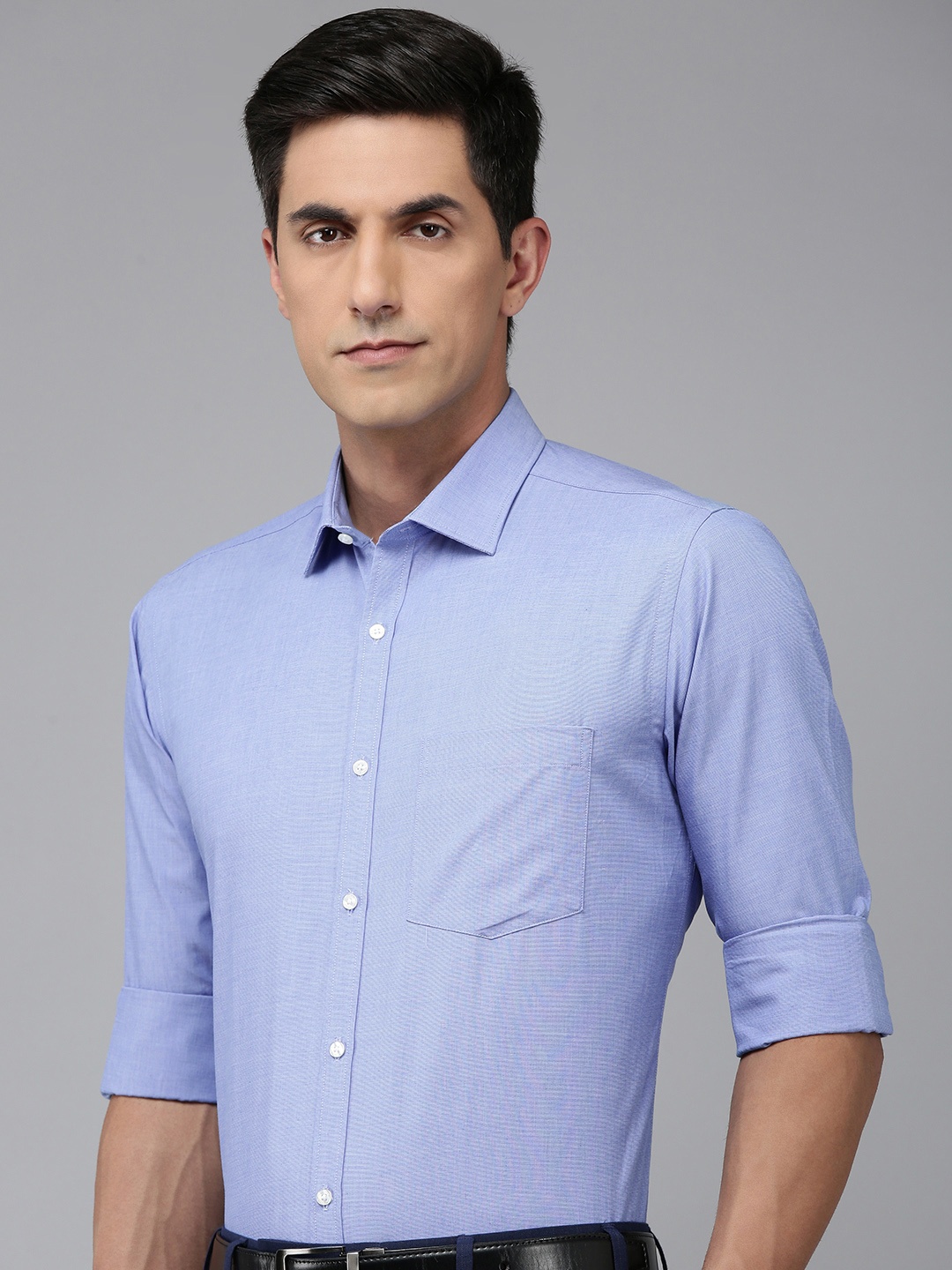 

Park Avenue Slim Fit Pure Cotton Formal Shirt, Blue