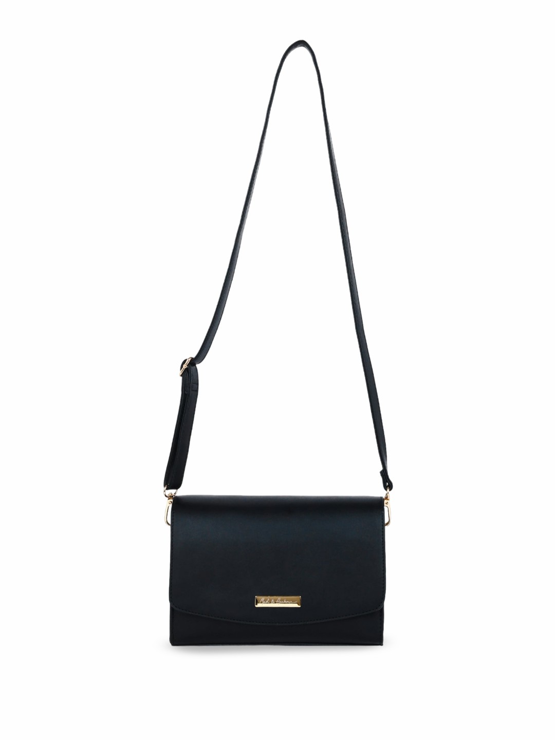 

Mast & Harbour Modern Black Synthetic Leather Structured Sling Bag