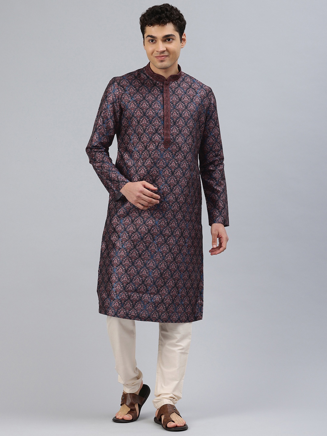 

Manthan Printed Regular Kurta Set, Navy blue