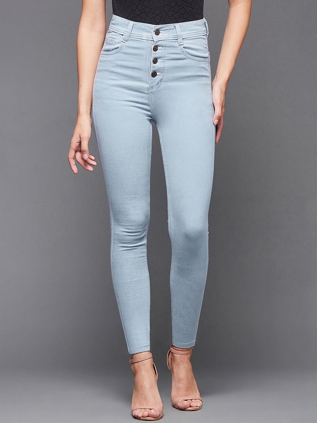 

Miss Chase Women Skinny Fit High-Rise Clean Look Stretchable Jeans, Blue