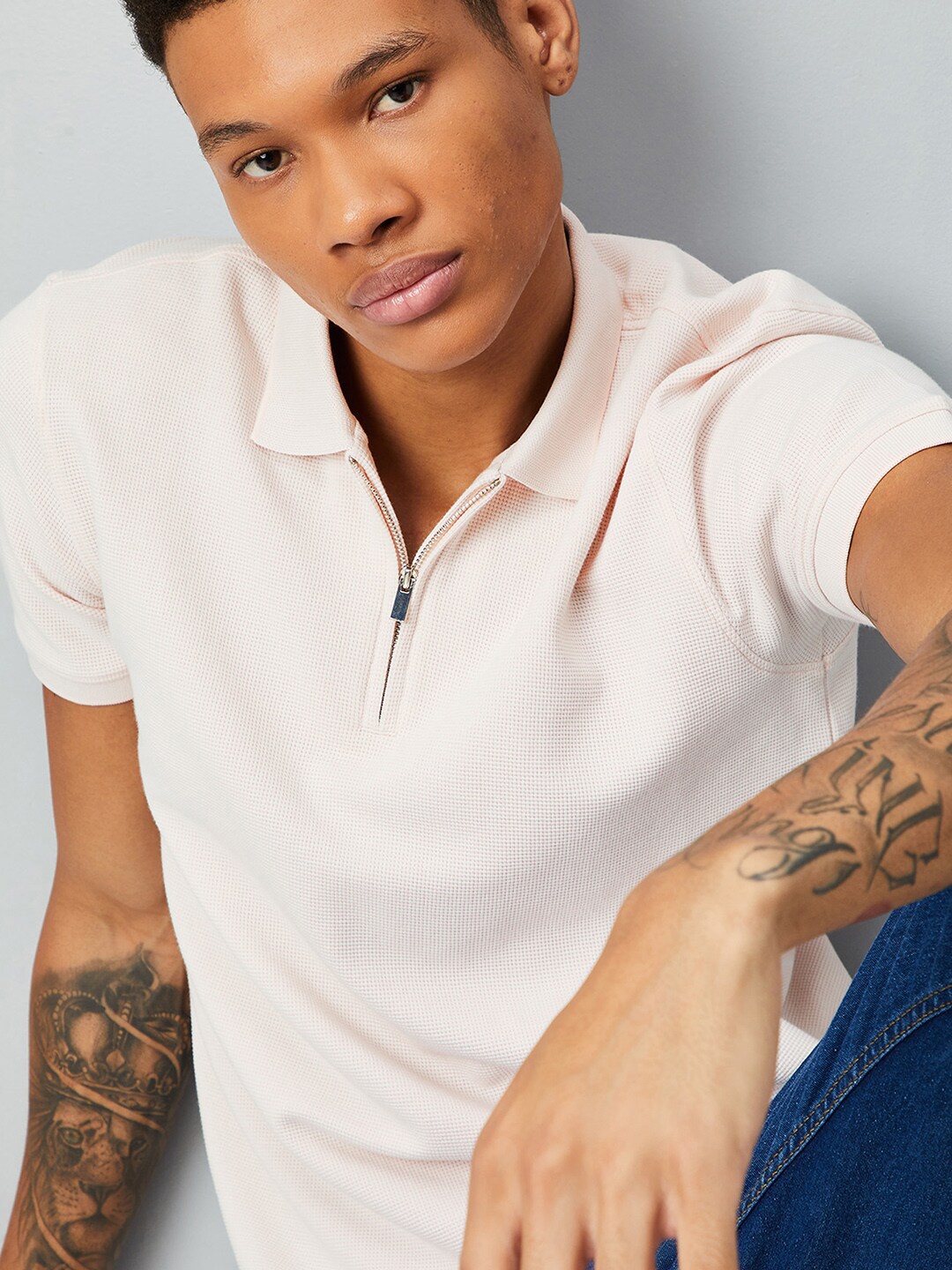 

max Polo Collar Short Sleeves T shirt, Pink