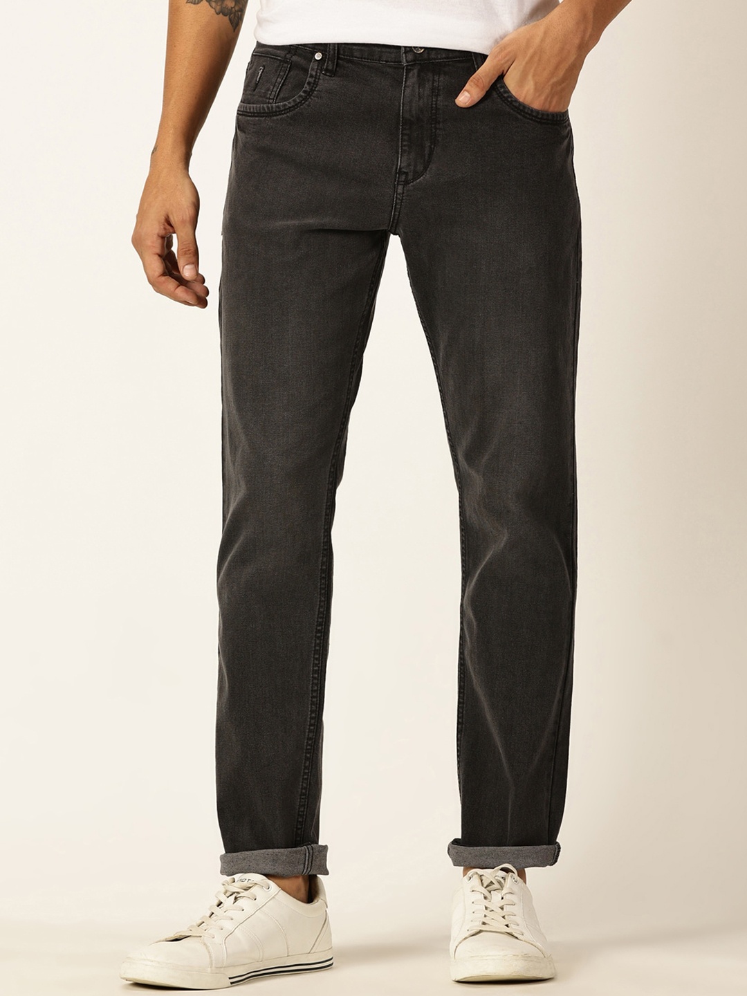 

Thomas Scott Men Smart Light Fade Stretchable Jeans, Black