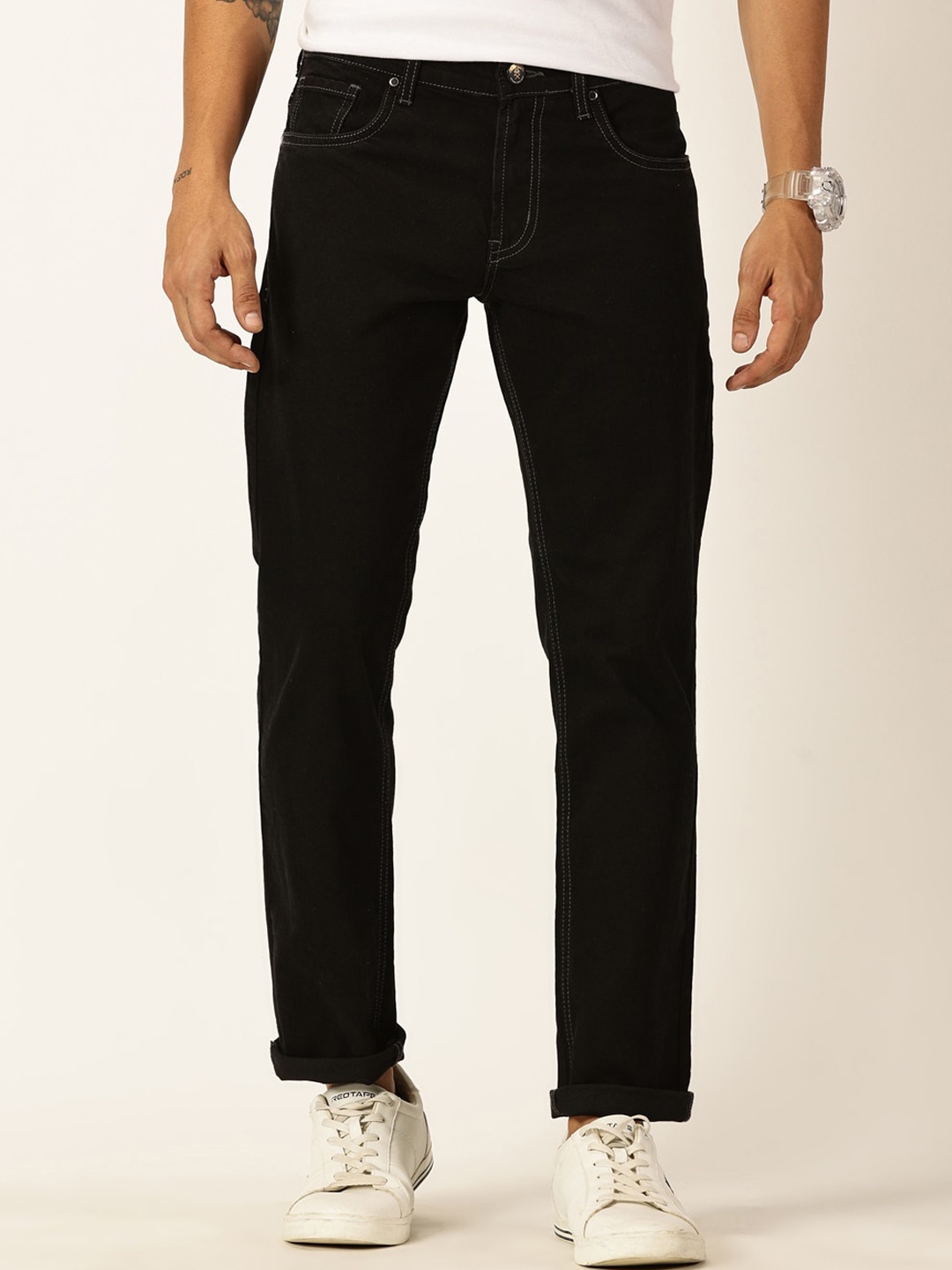 

Thomas Scott Men Smart Stretchable Jeans, Black