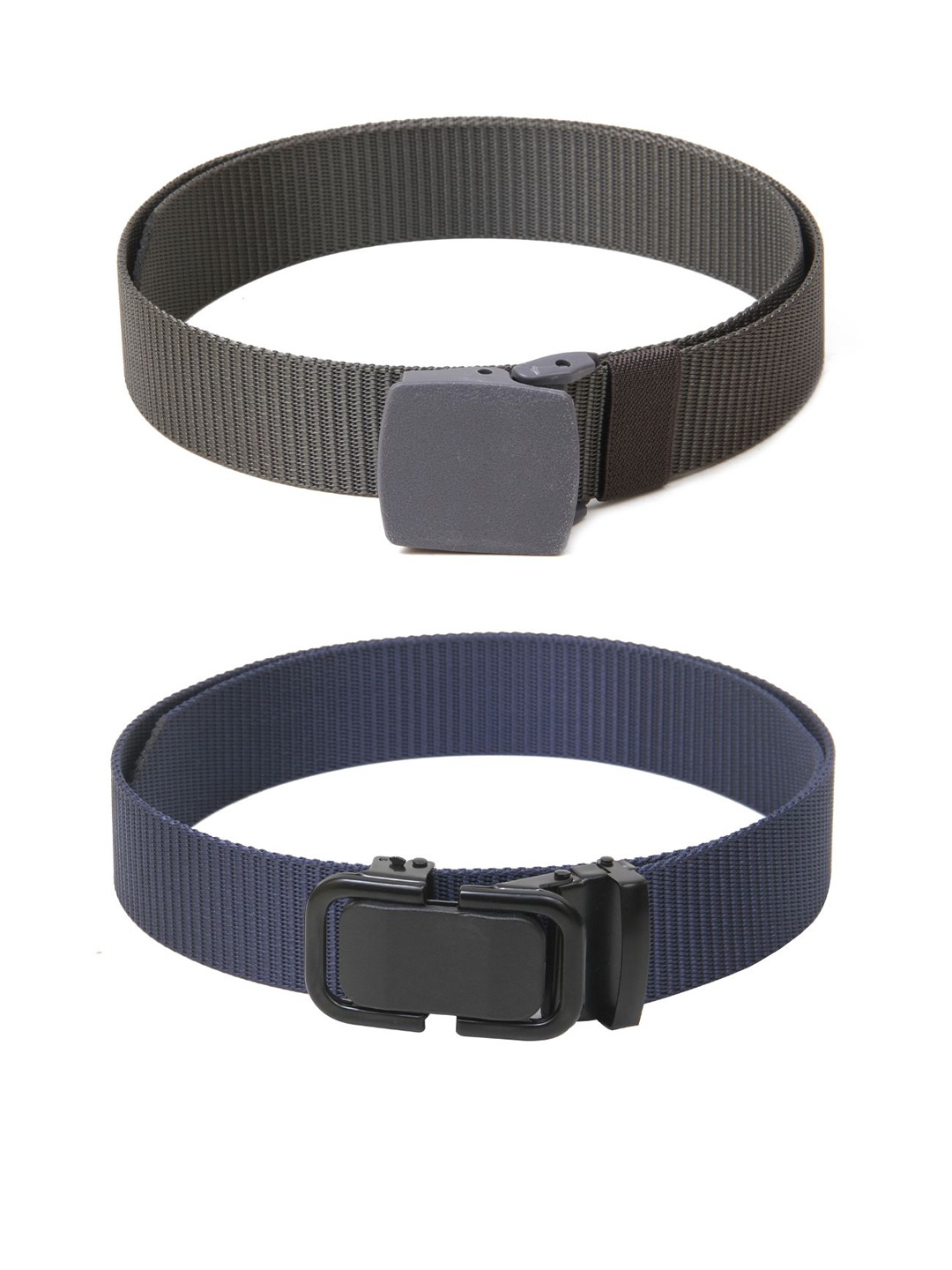 

Calvadoss Boys Set Of 2 Textured Belts, Grey