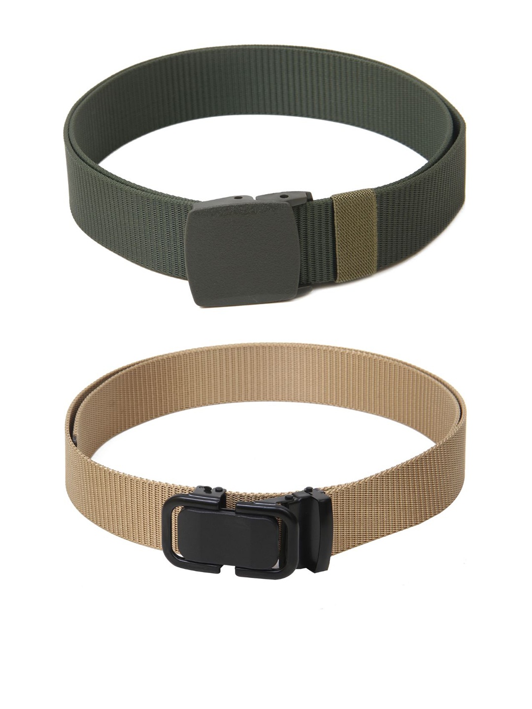 

Calvadoss Boys Set Of 2 Textured Belts, Green
