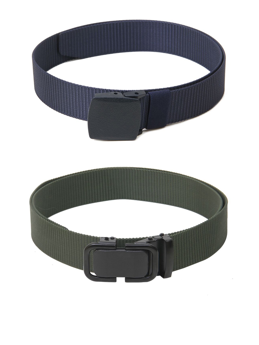 

Calvadoss Boys Set Of 2 Textured Canvas Belts, Navy blue