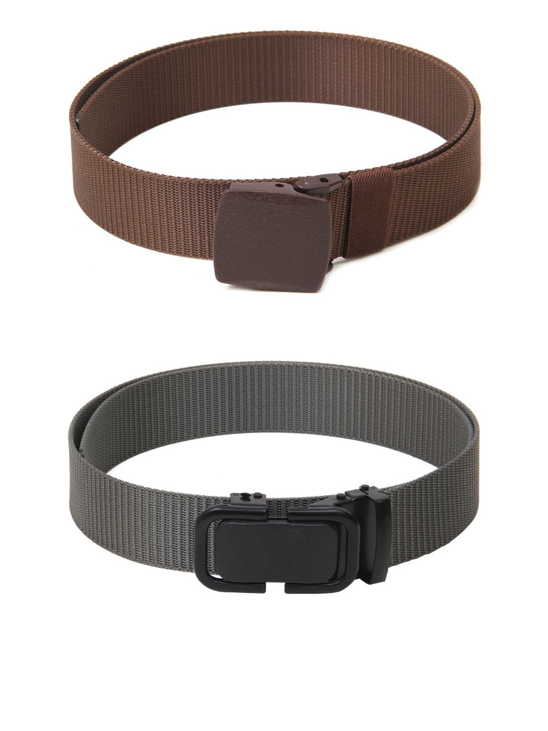 

Calvadoss Boys Set Of 2 Textured Canvas Belts, Brown