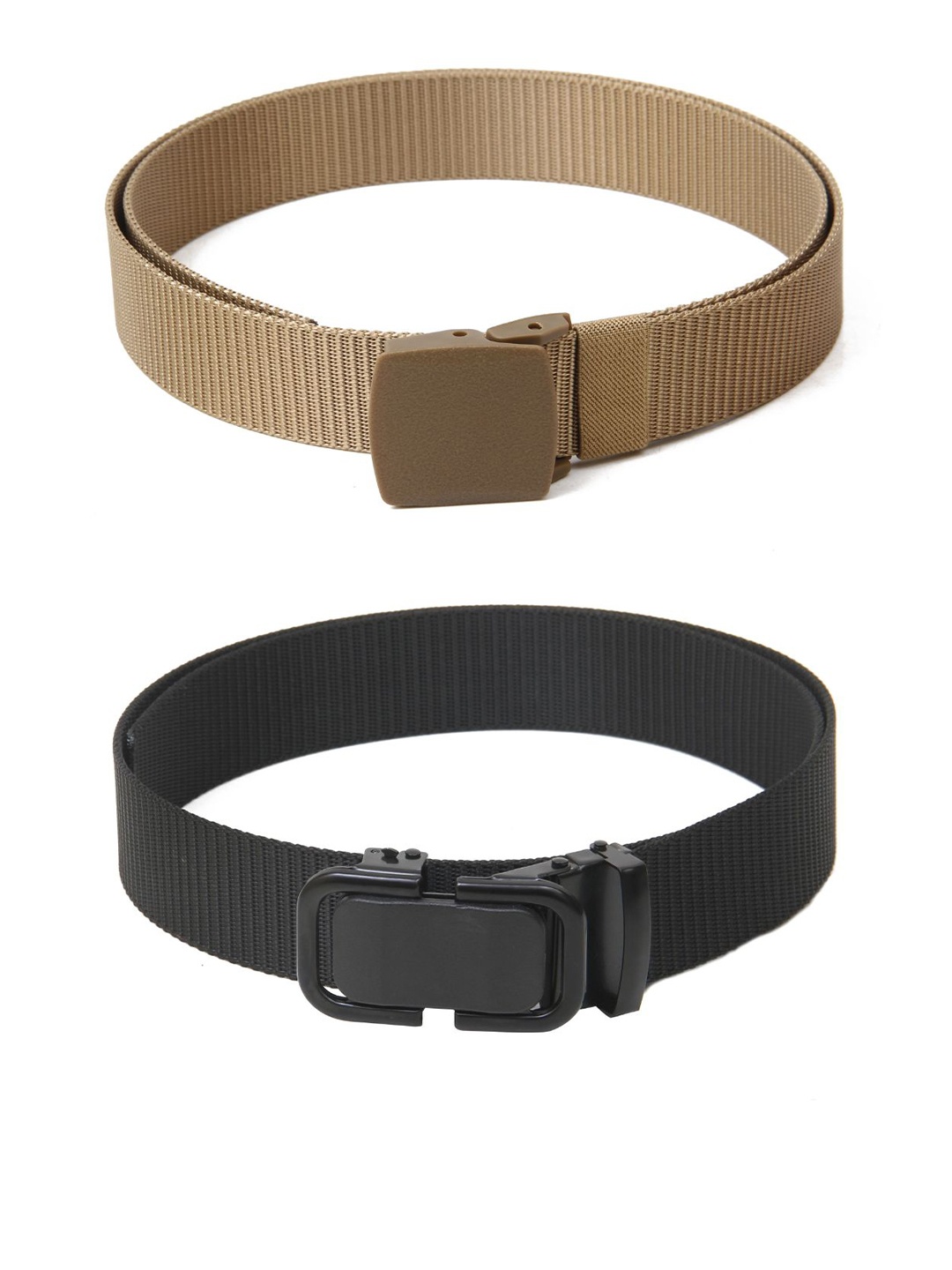 

Calvadoss Boys Set Of 2 Textured Canvas Belts, Beige