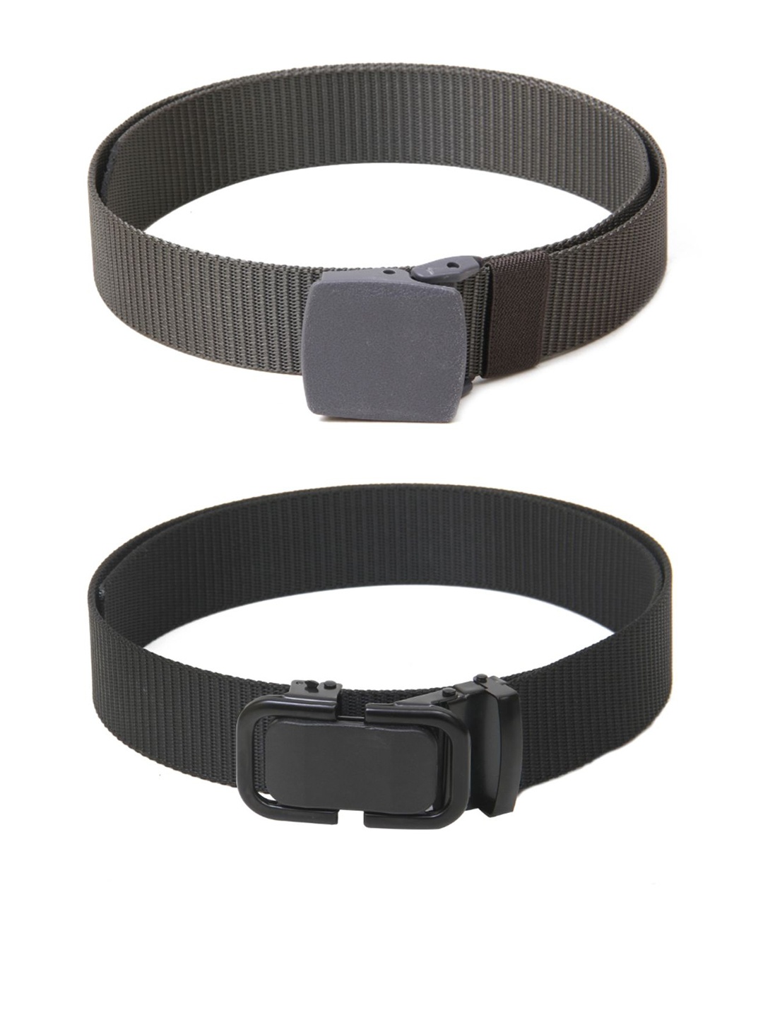 

Calvadoss Boys Set Of 2 Textured Canvas Belts, Grey