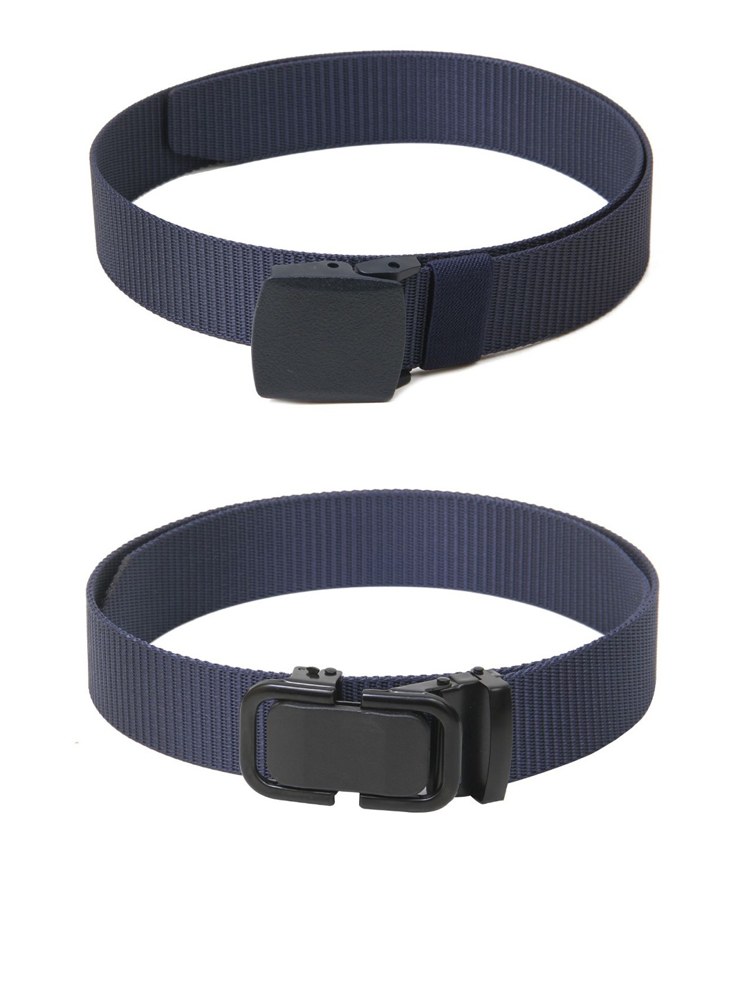 

Calvadoss Boys Set Of 2 Textured Canvas Belts, Navy blue