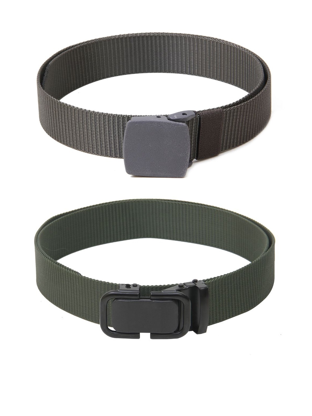 

Calvadoss Boys Set Of 2 Textured Canvas Belts, Grey