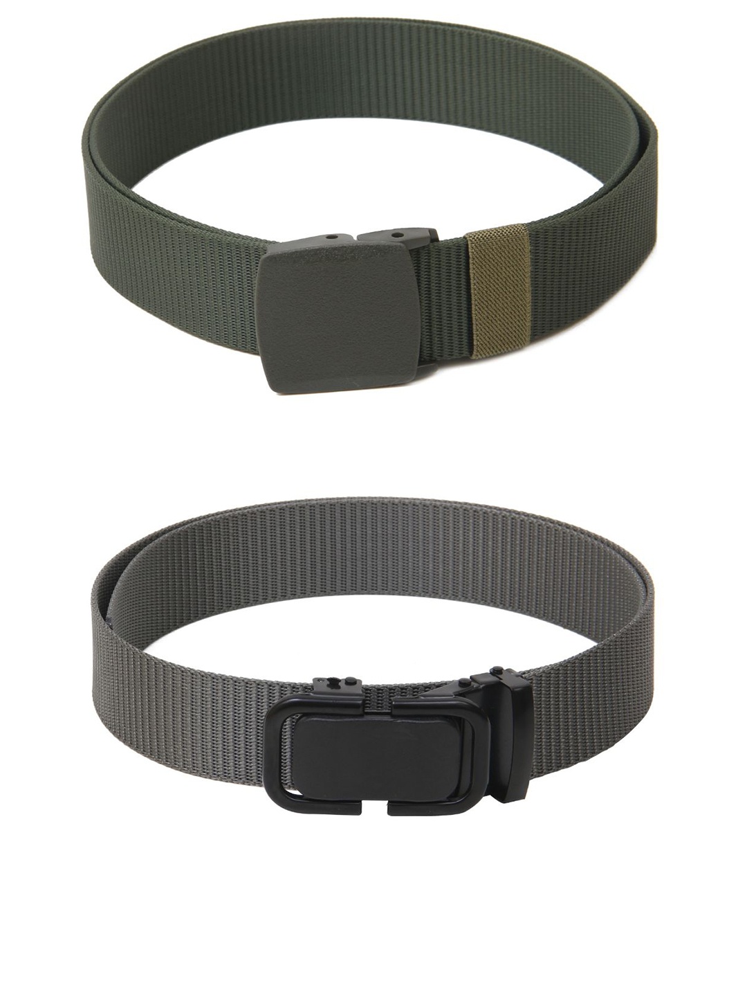

Calvadoss Boys Set Of 2 Textured Polyester Canvas Belts, Green