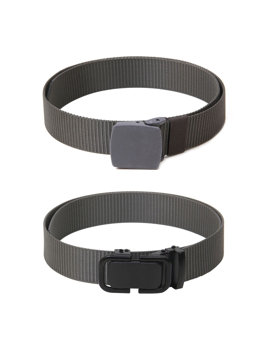 

Calvadoss Boys Set Of 2 Textured Polyester Canvas Belts, Grey