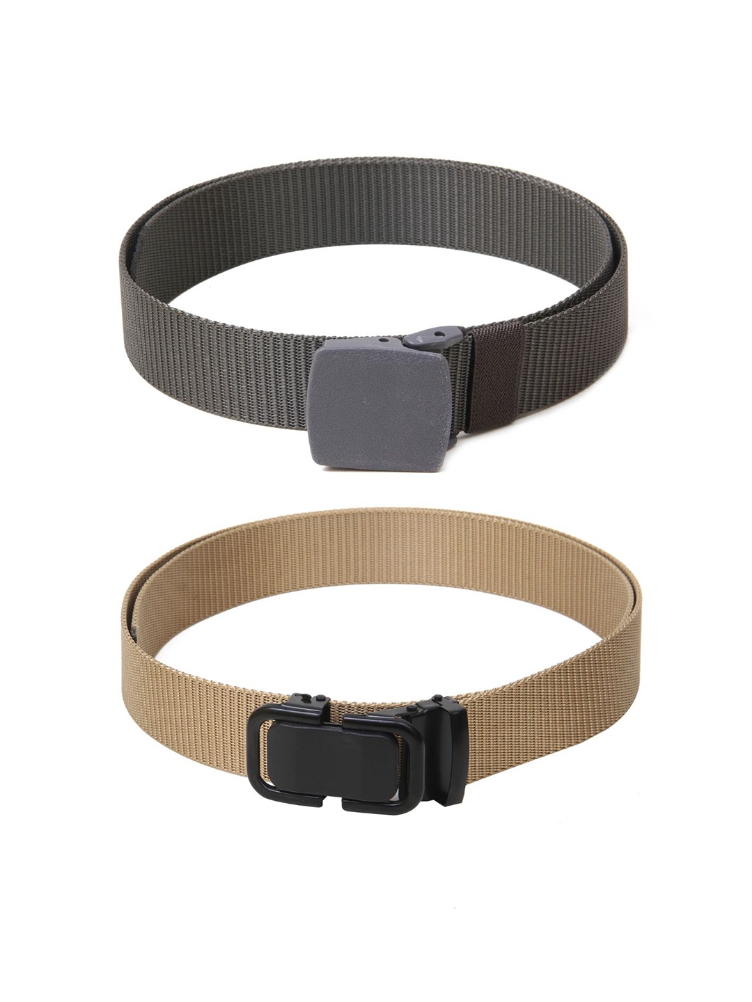 

Calvadoss Boys Set Of 2 Textured Polyester Canvas Belts, Grey