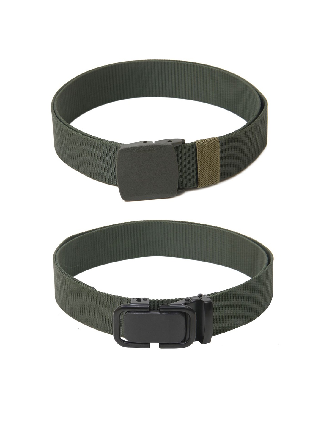 

Calvadoss Boys Set Of 2 Textured Polyester Canvas Belts, Green