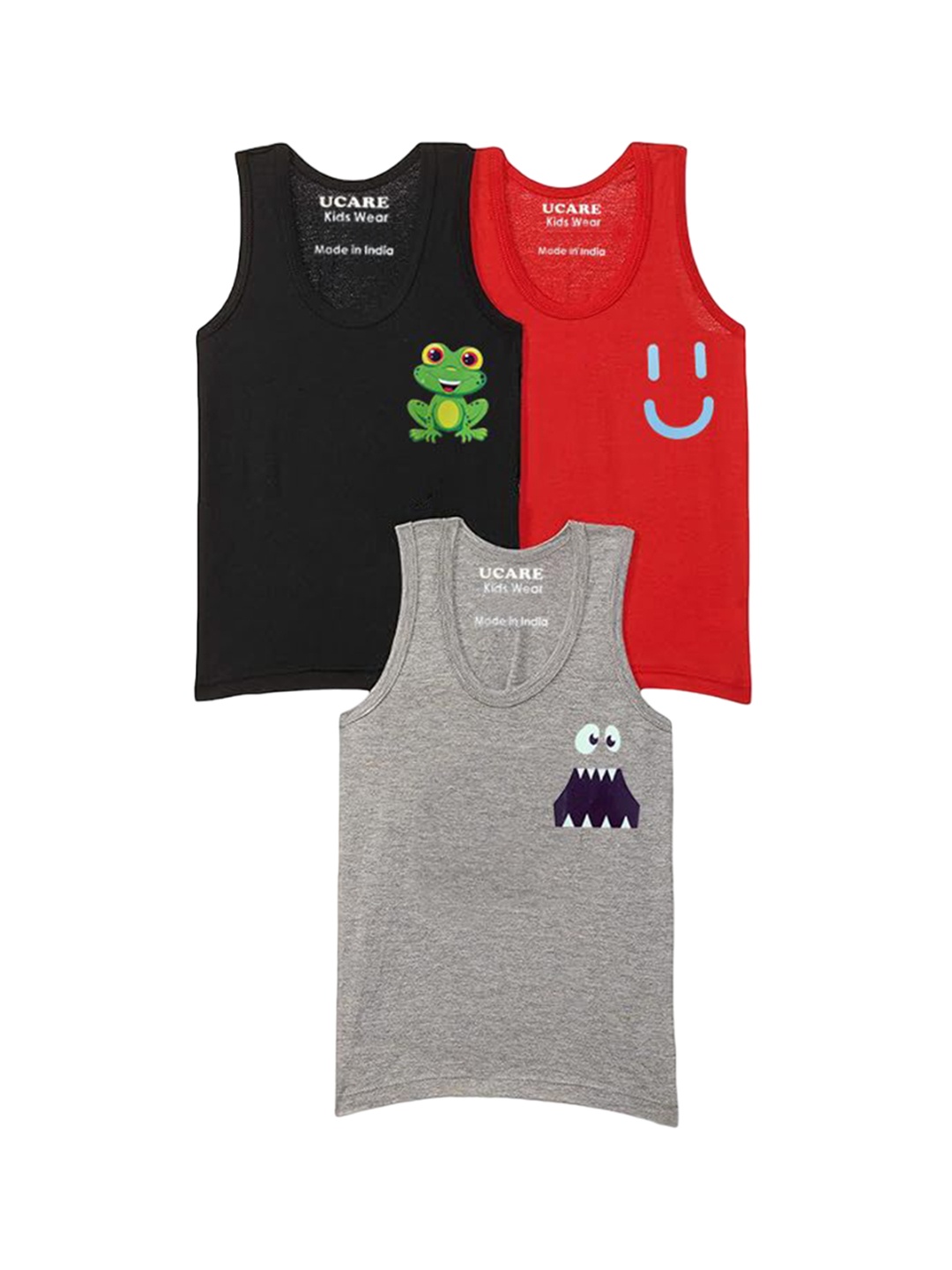 

BAESD Boys Pack Of 3 Assorted Cotton Innerwear Vests 5202