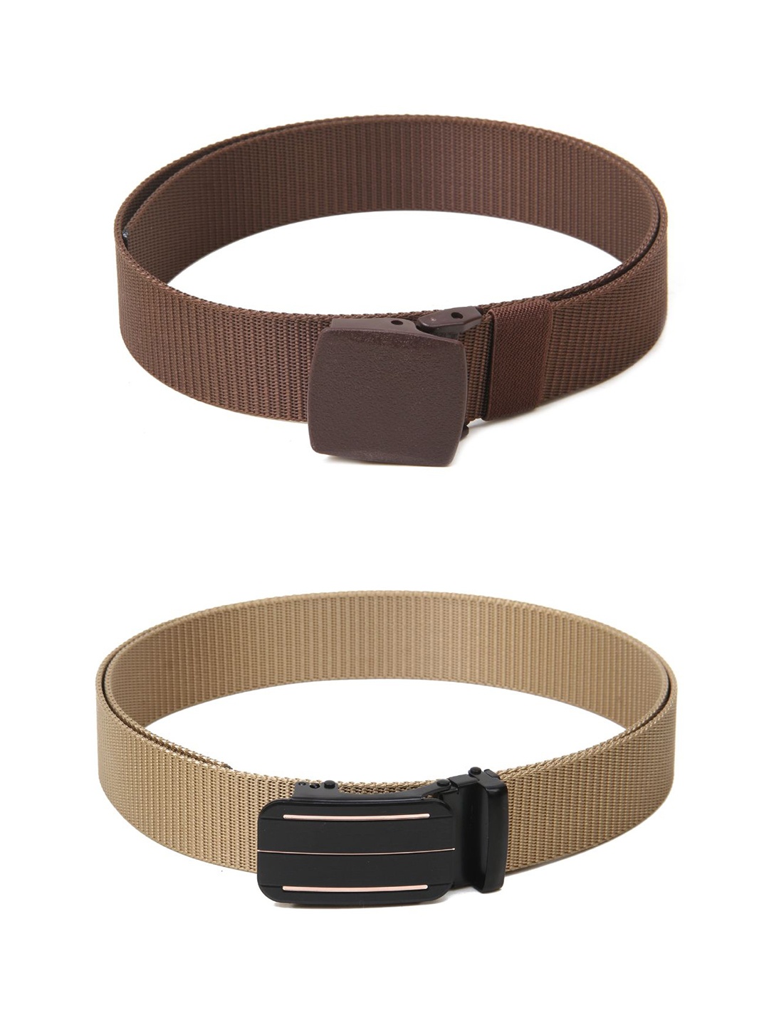 

Calvadoss Boys Set Of 2 Textured Polyester Canvas Belts, Brown