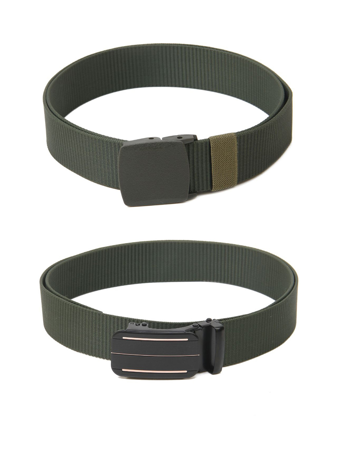 

Calvadoss Boys Set Of 2 Textured Belt, Green