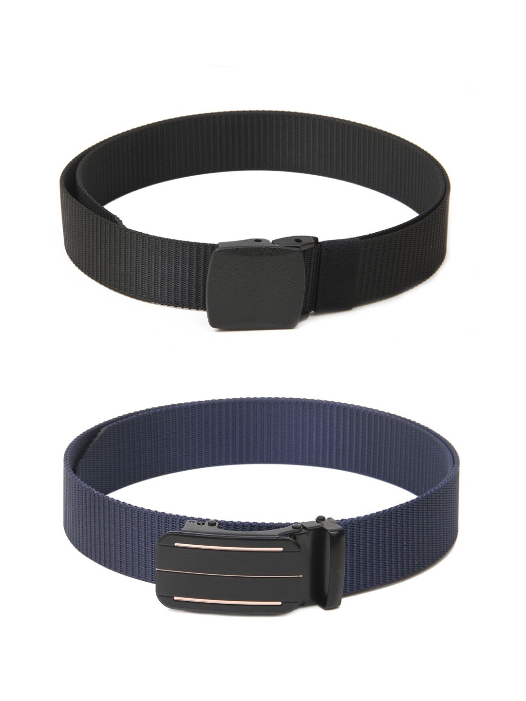 

Calvadoss Boys Set Of 2 Textured Polyester Canvas Belts, Black