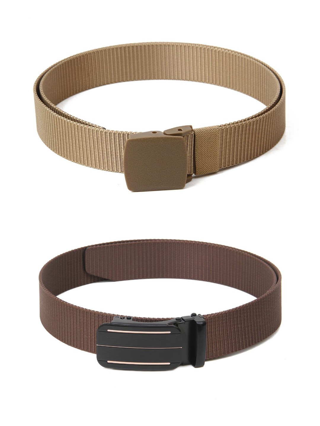 

Calvadoss Boys Set Of 2 Textured Belts, Beige
