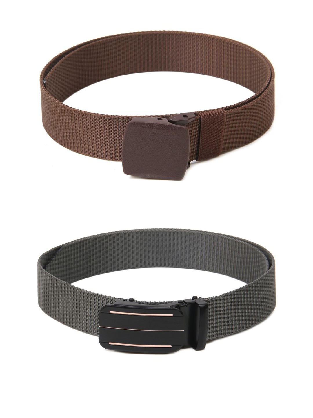 

Calvadoss Boys Set Of 2 Textured Belts, Brown