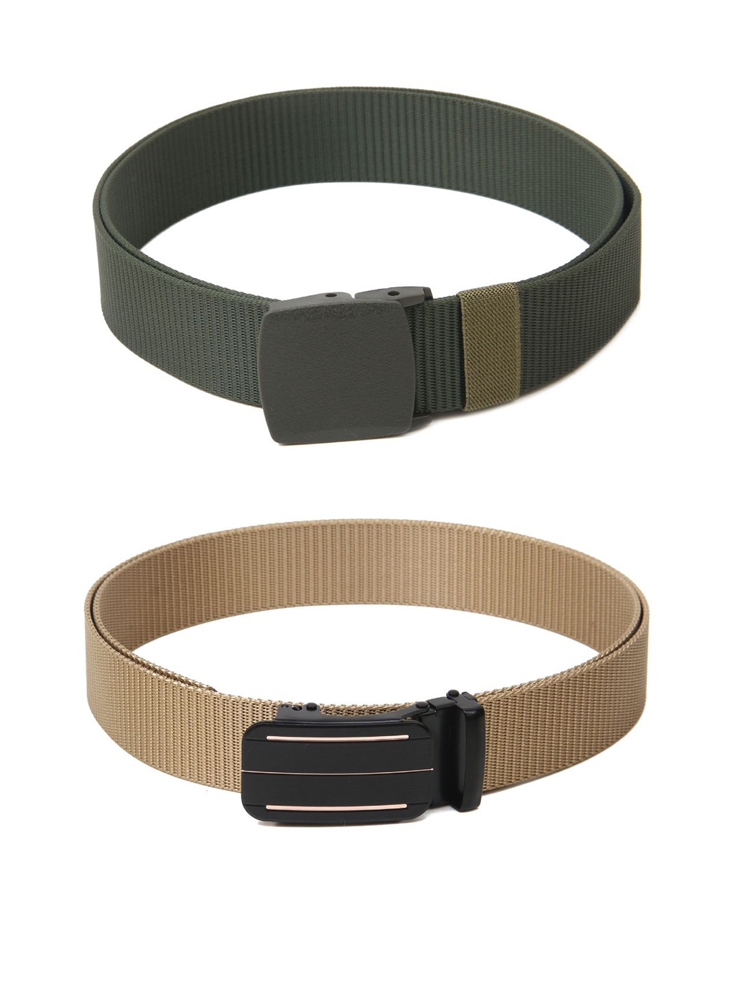 

Calvadoss Boys Set Of 2 Textured Belt, Green