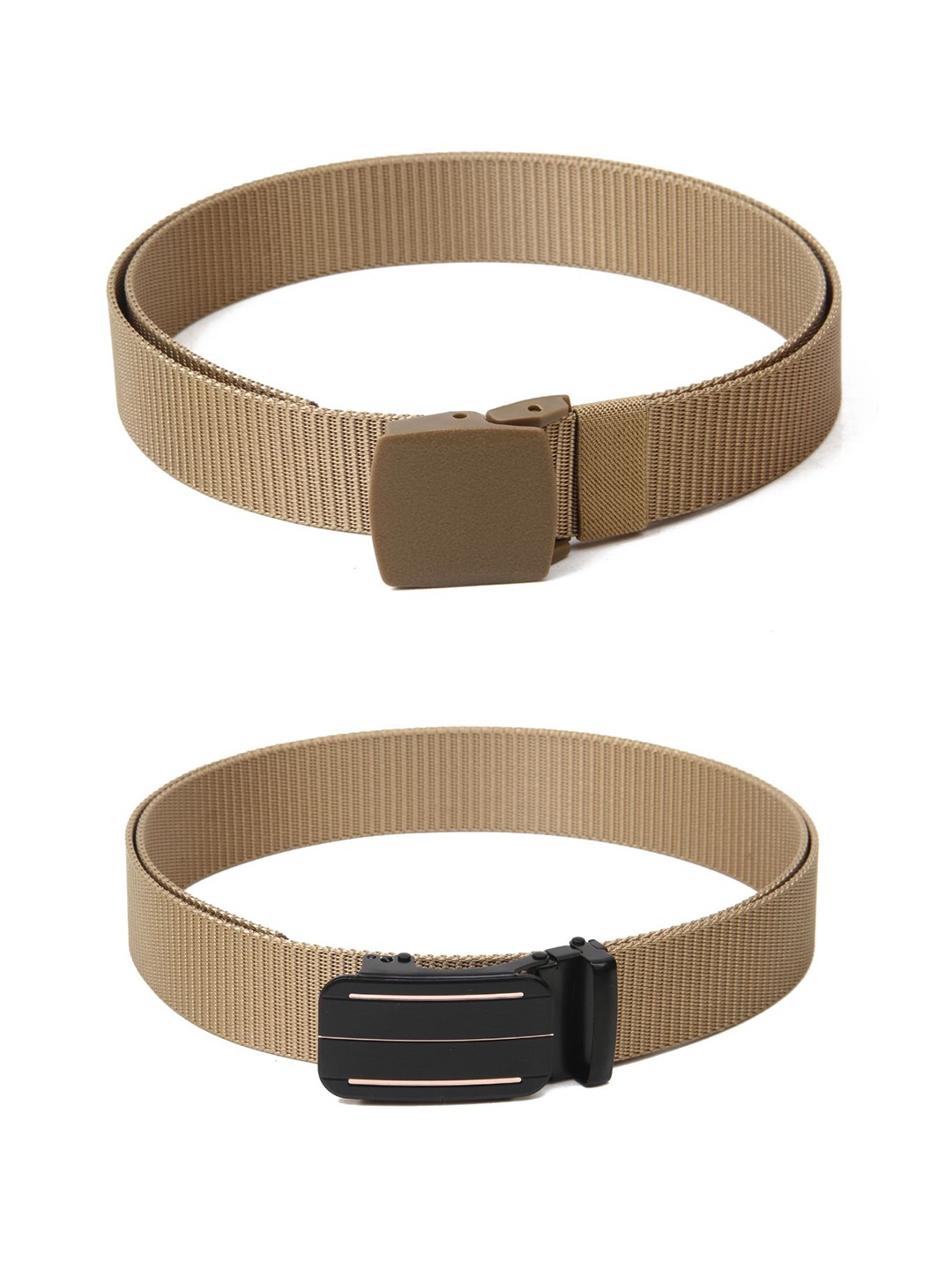 

Calvadoss Boys Set Of 2 Textured Belts, Beige
