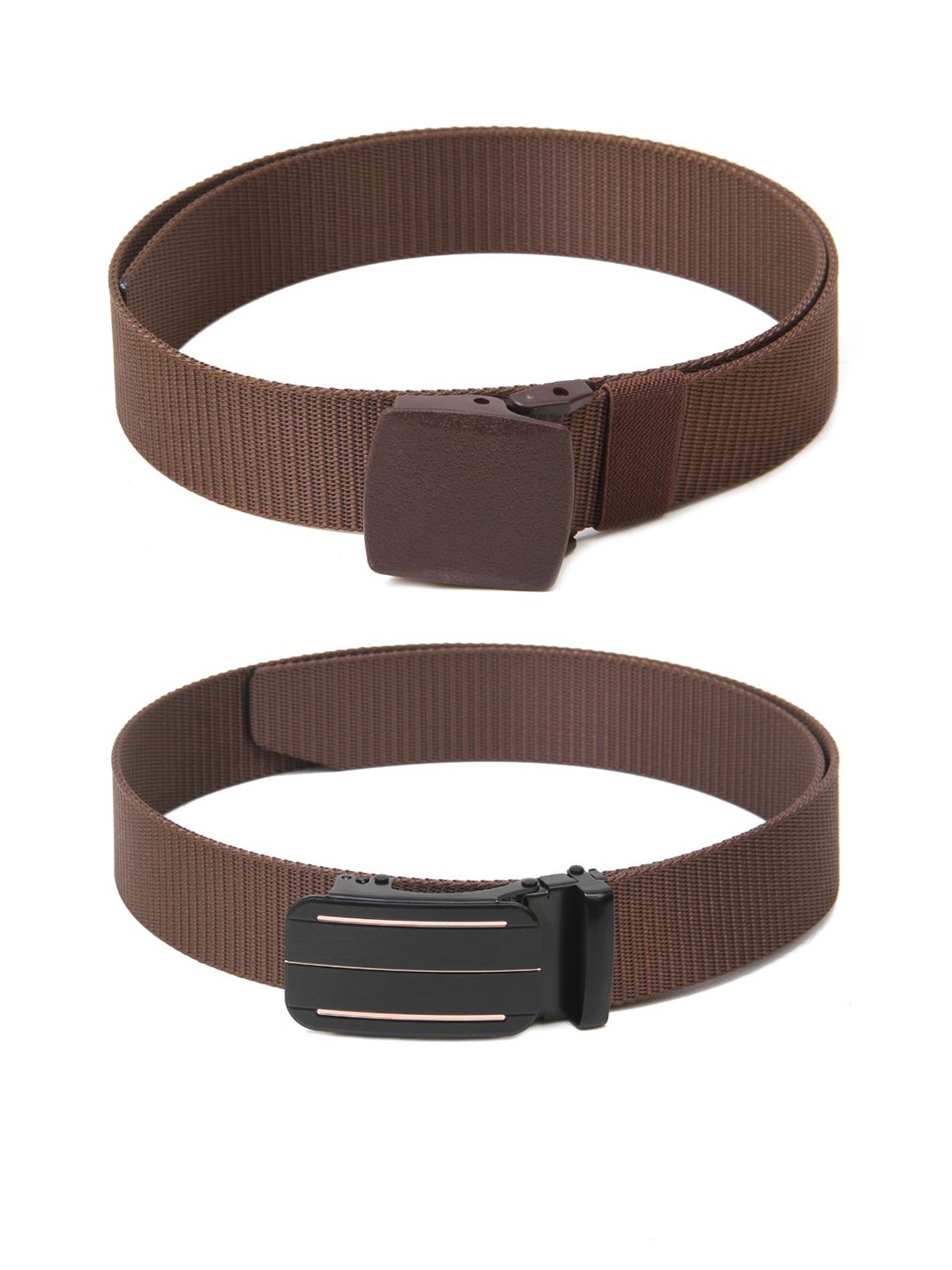 

Calvadoss Boys Set Of 2 Textured Belts, Brown