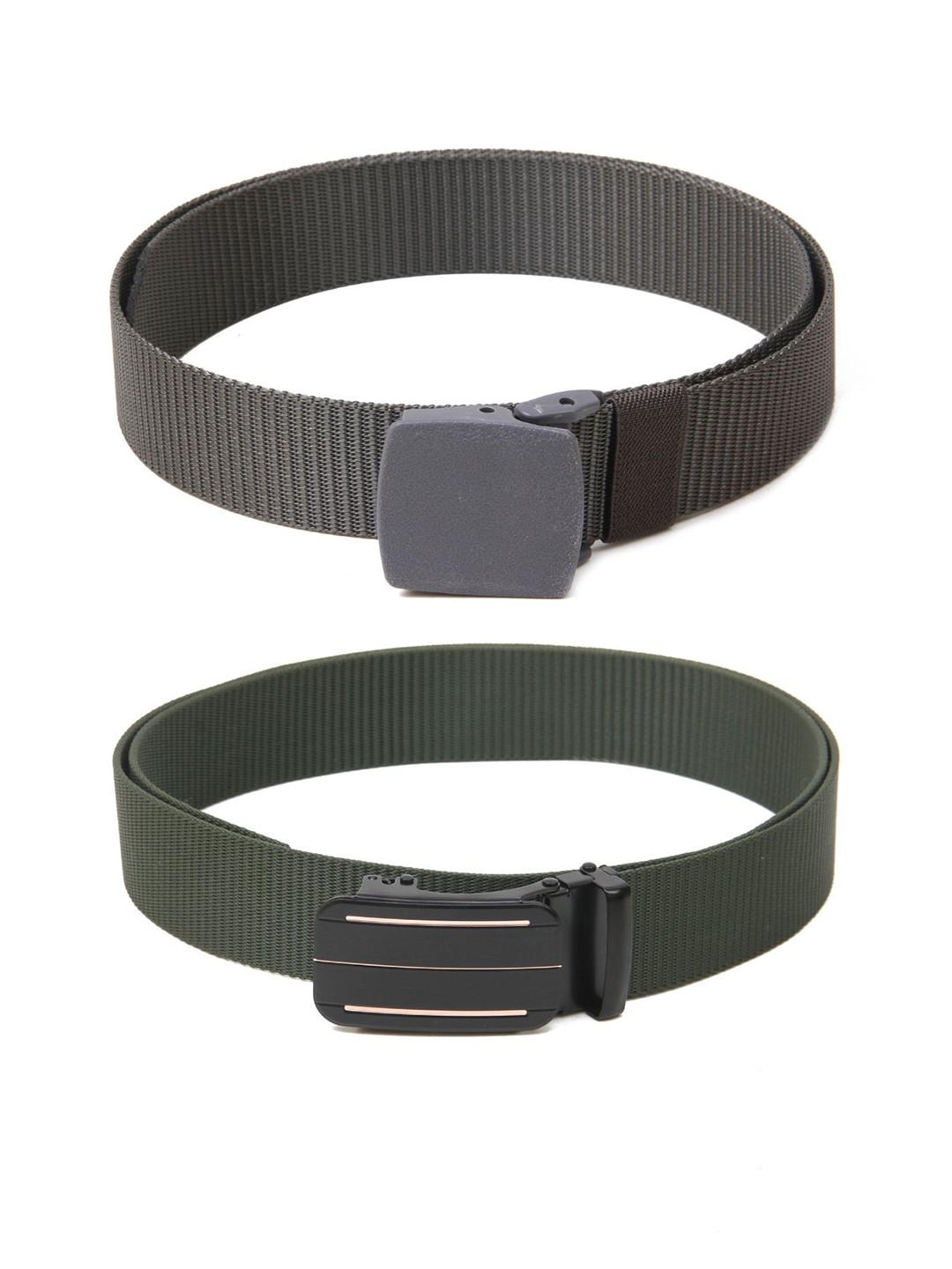 

Calvadoss Boys Set Of 2 Textured Belts, Grey