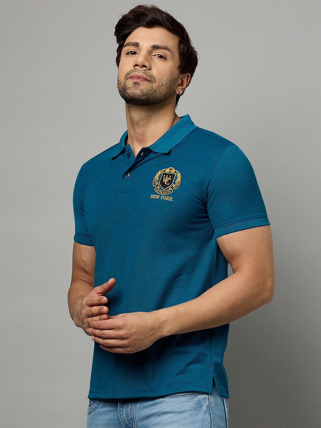 

Zigo Polo Collar Regular Fit T-shirt, Teal