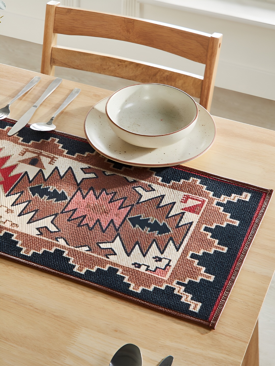 

Mona B Brown Printed Table Runners