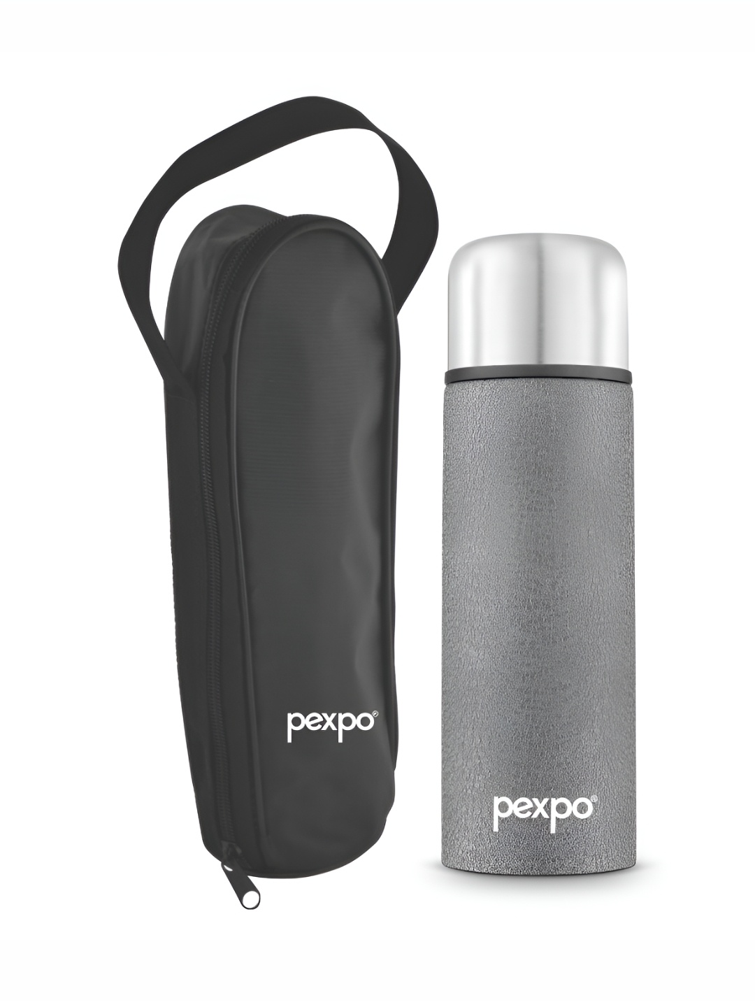 

Pexpo Flippro Double wall Thermosteel 1L Hot & Cold Grey Insulated Bottle