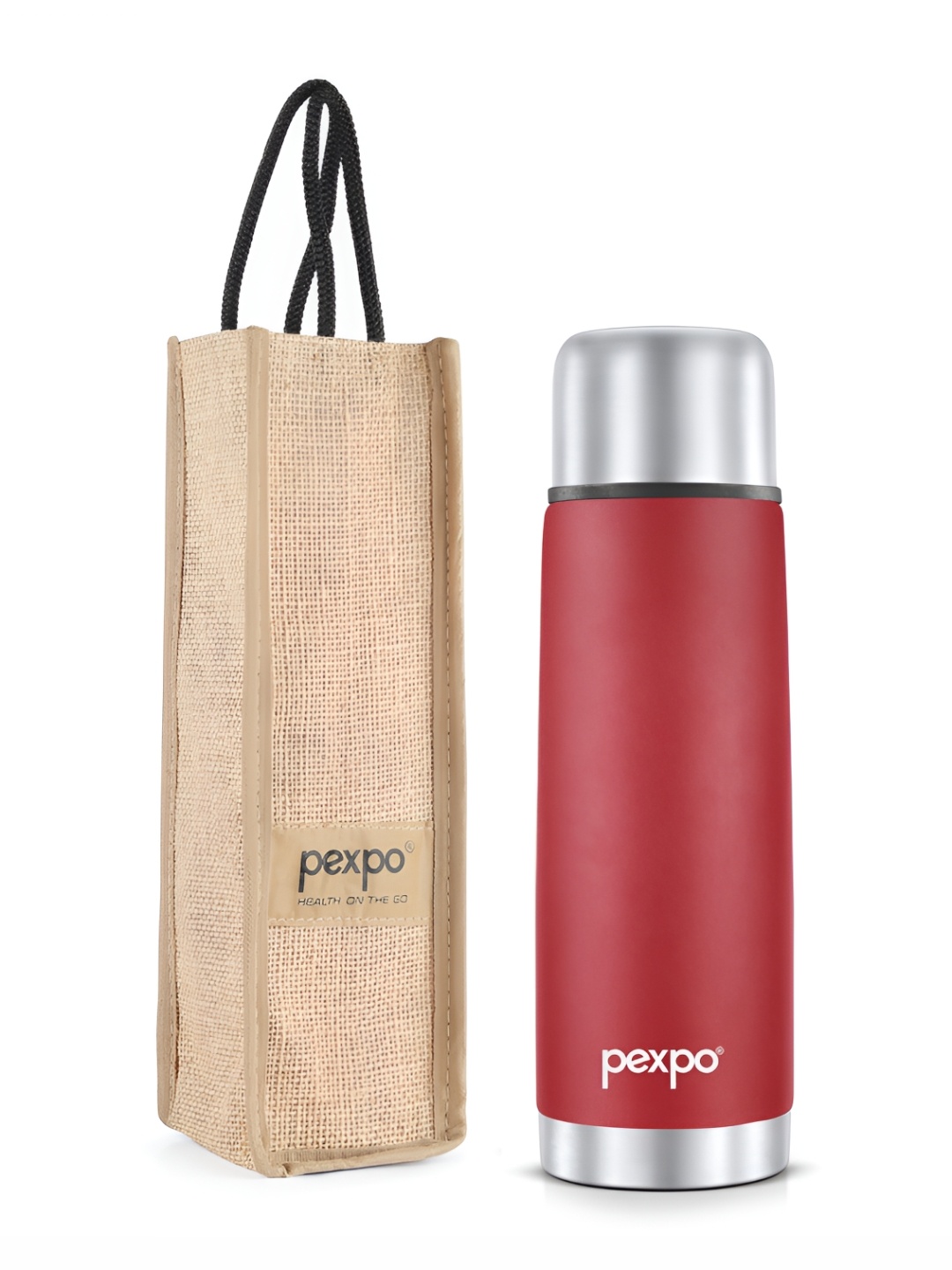 

Pexpo FLEXO ISI Certified Thermosteel 500ml Hot & Cold Red Insulated Bottle, Maroon