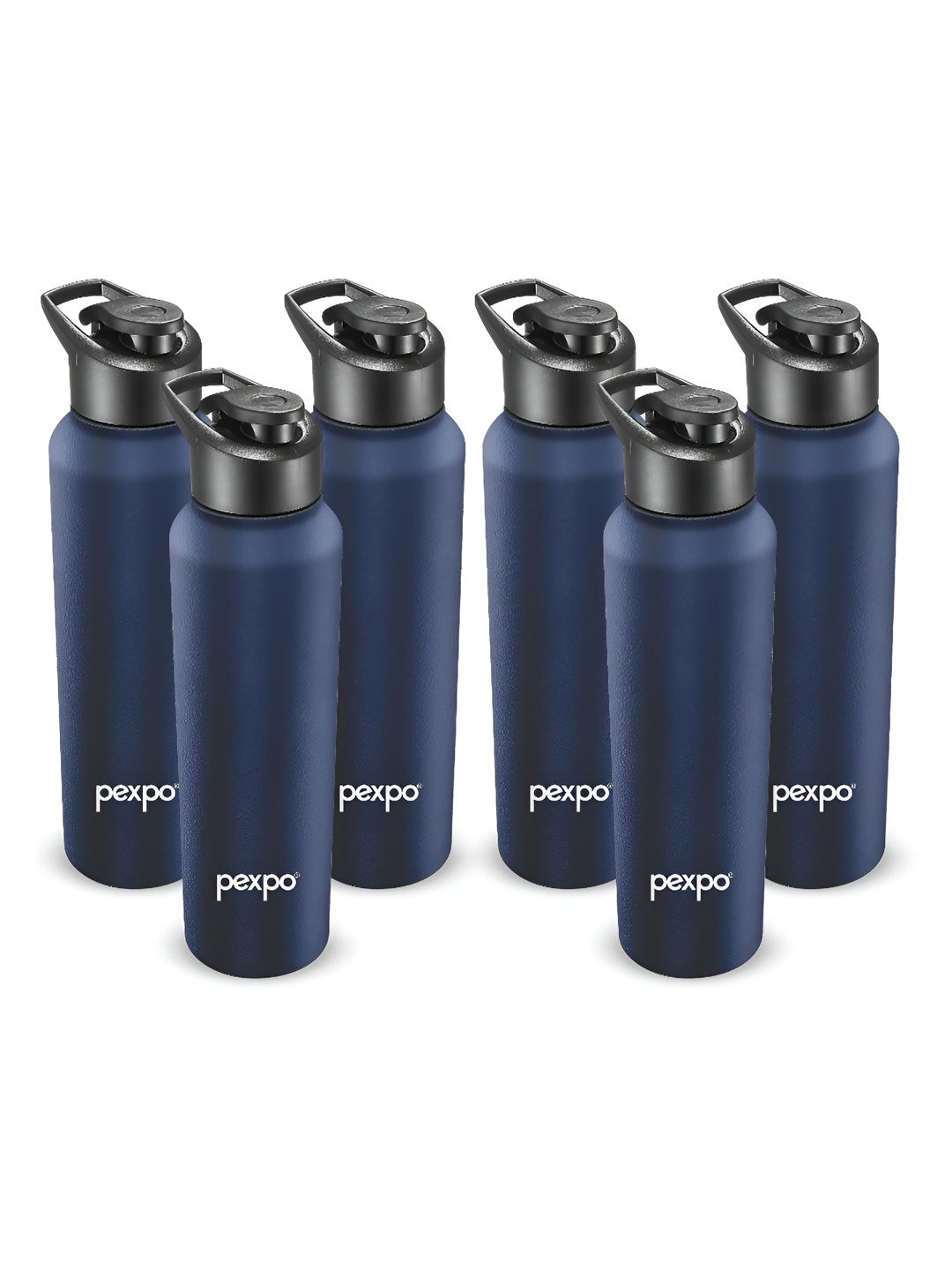 

Pexpo CHROMO 6pc Sipper Cap Stainless Steel 1L Single wall Blue Water Bottle