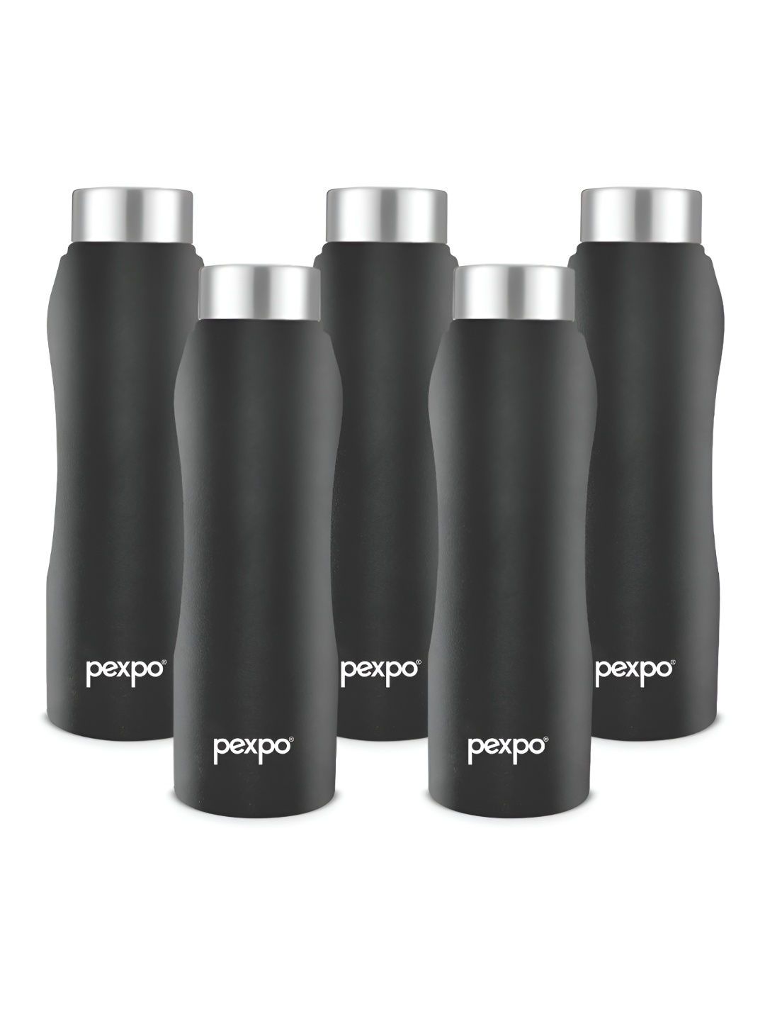 

Pexpo BISTRO 5pc Fridge Water Bottle 1L Single wall Black Stainless Steel